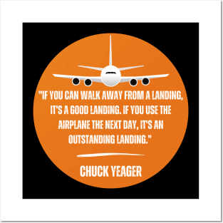 Chuck Yeager Quote Posters and Art